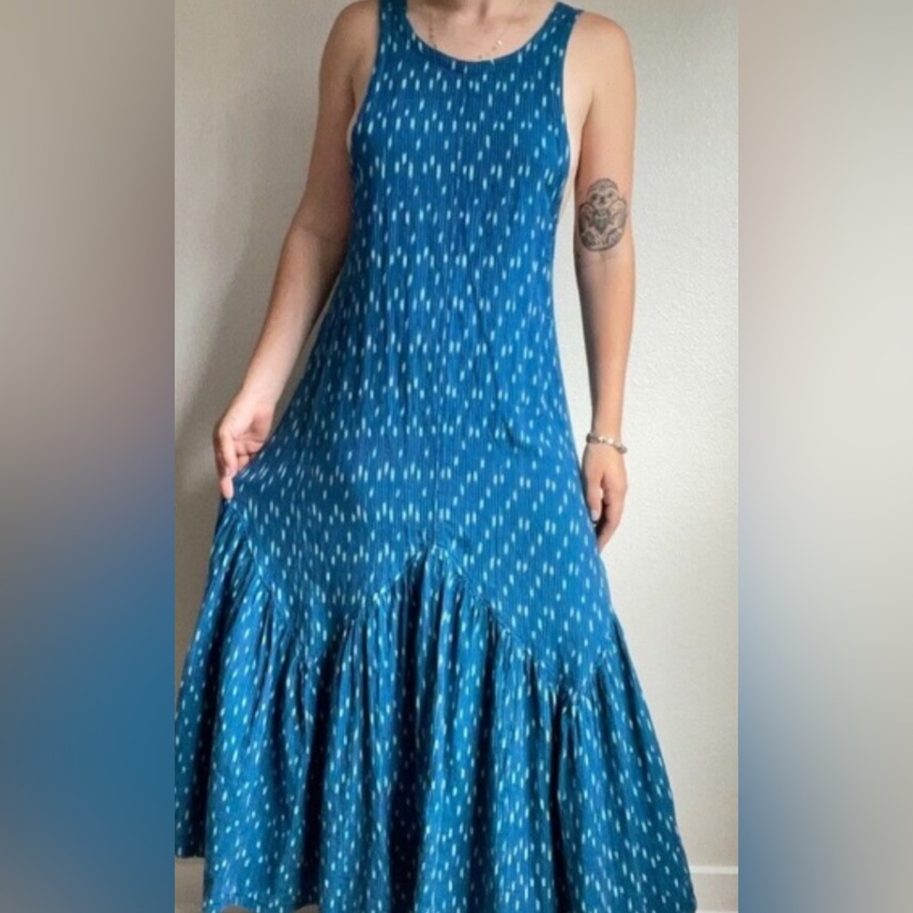 Free People One Love Prairie Maxi Dress | Teal/Blue | Size XS